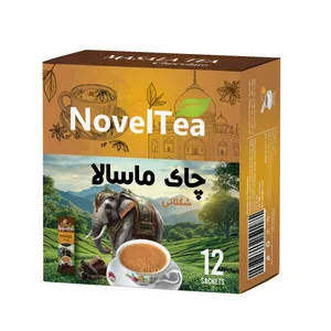 چای ماسالا شکلاتی کم شکر ناولتی - 240 گرم بسته 12 عددی