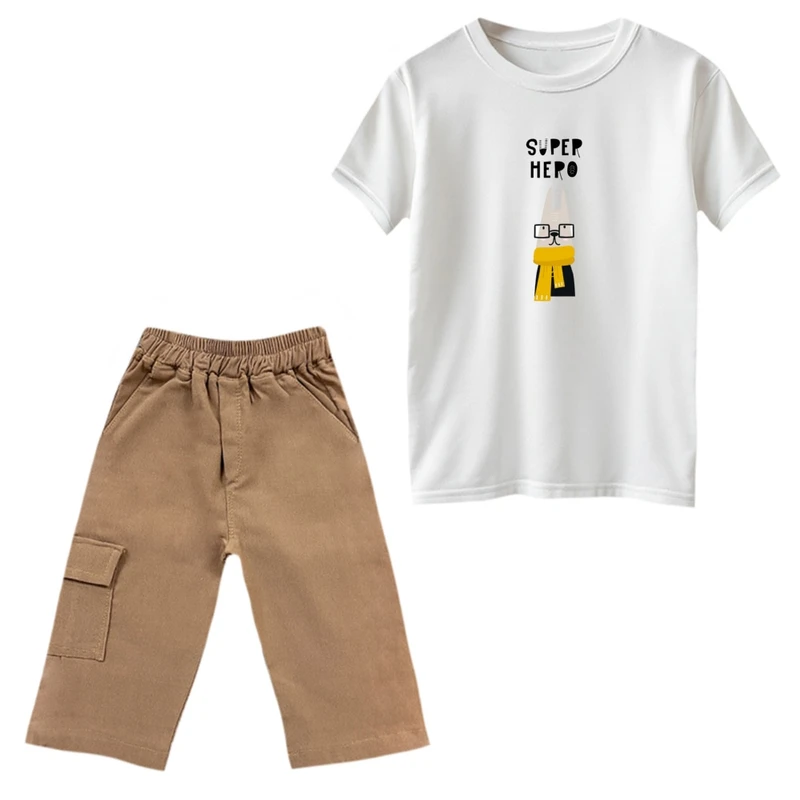 ست تی‌شرت و شلوارک پسرانه مدل قهرمان