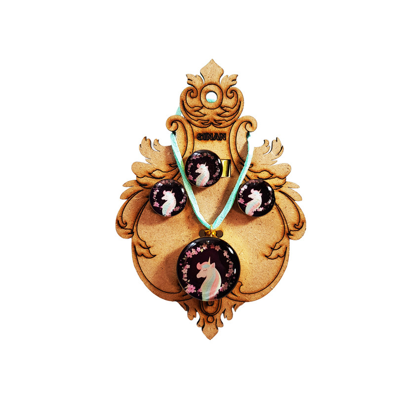 نیم ست دخترانه مدل unicorn کد S_009