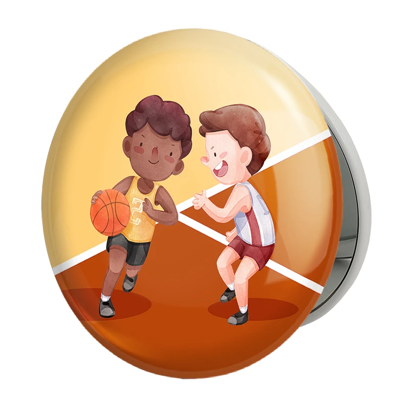 آینه جیبی خندالو طرح بسکتبال Basketball مدل تاشو کد 26473 