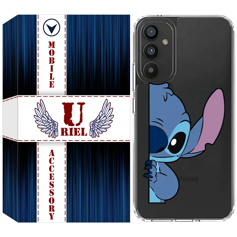 کاور یوریل قاب مدل Clear کد 74 طرح استیچ مناسب برای گوشی موبایل سامسونگ Galaxy M23 / F23 / M13 4G