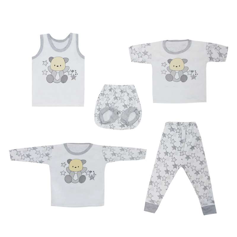 ست 5 تکه لباس نوزادی مدل -0002