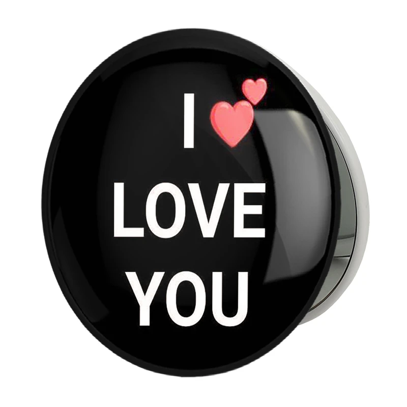 آینه جیبی خندالو طرح عاشقانه مدل تاشو کد 27108 