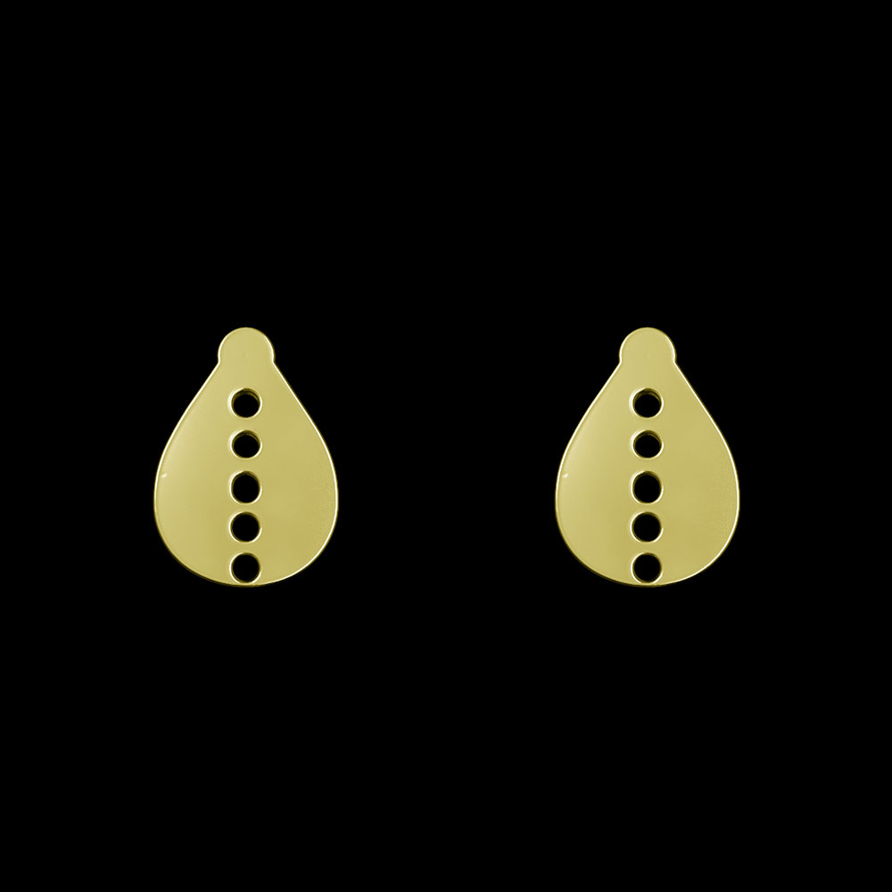 گوشواره طلا 18 عیار زنانه مدوپد مدل هندسی کد GA1-10383