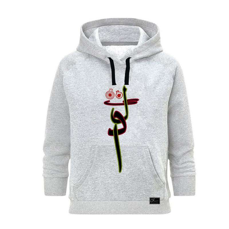 هودی زنانه مدل یلدا کد J121 رنگ طوسی