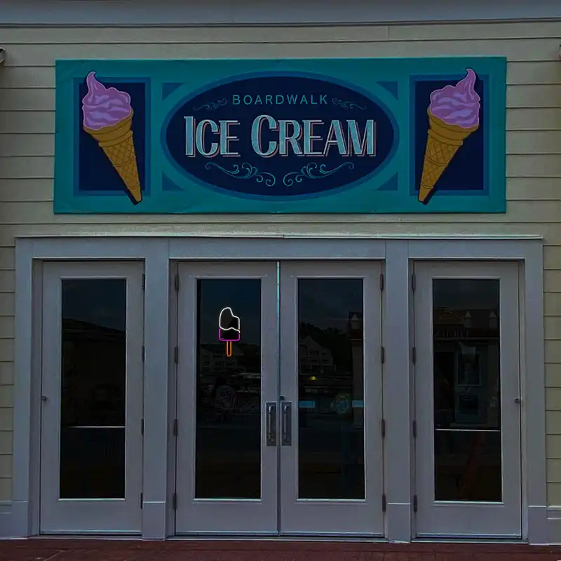 چراغ دیواری نئون دیزاین طرح Ice-Cream-2-BL_MLC