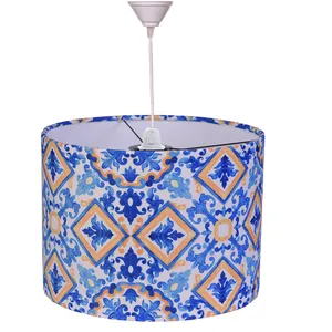 چراغ آویز مدل پارچه ای طرح کاشی