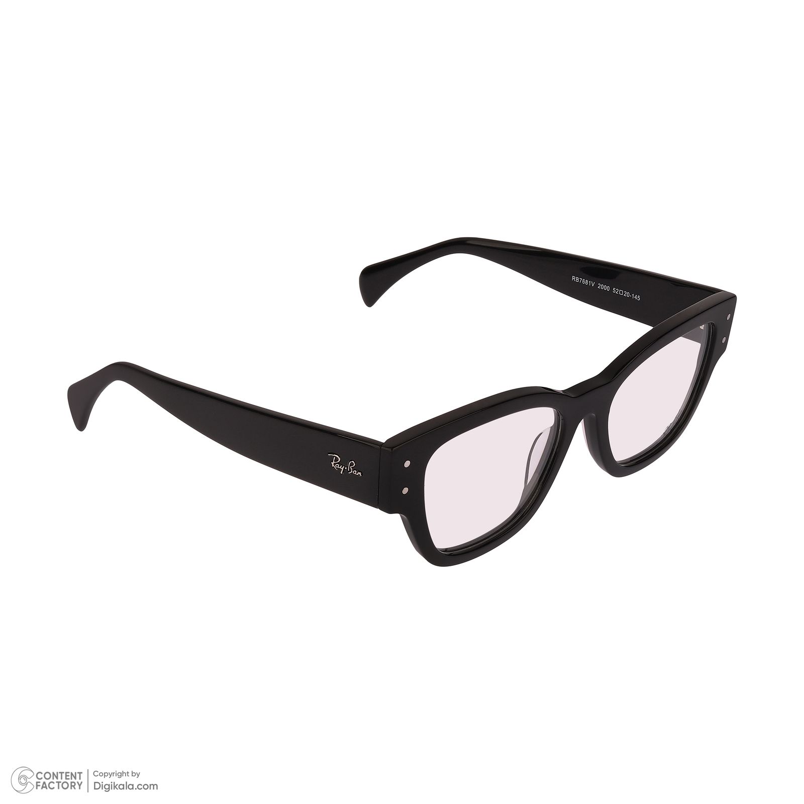 فریم عینک طبی ویفرر (Wayfarer) زنانه ری بن مدل 0RB7681V-2000 مناسب برای صورت مستطیل، مربع، قلب و بیضی -  - 2