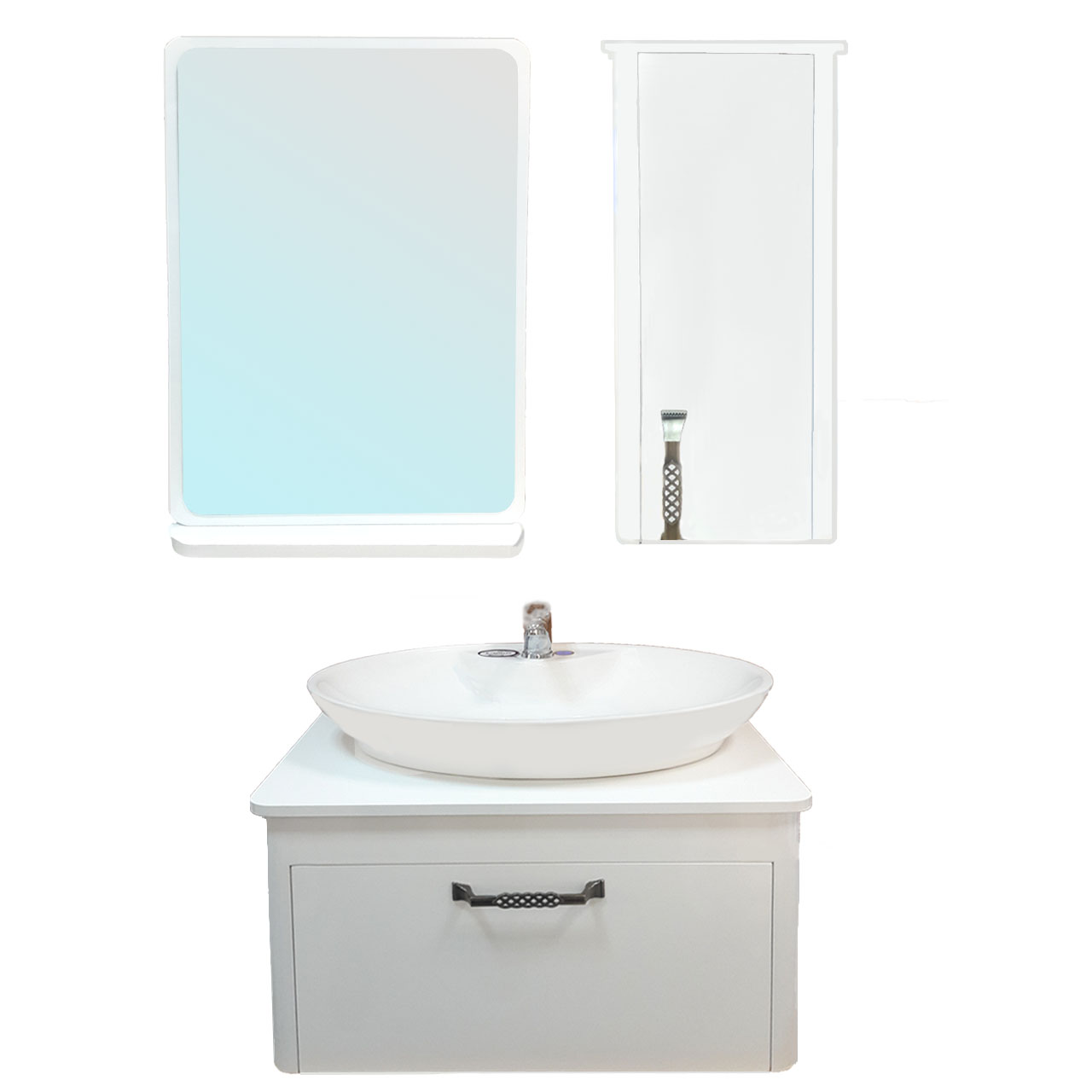 ست کابینت و روشویی مدل lu60404000 به همراه اینه و باکس