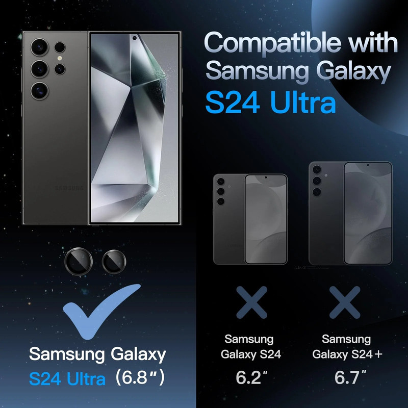 محافظ لنز دوربین لیتوو مدل Sapphire مناسب برای گوشی موبایل سامسونگ Galaxy S24 Ultra