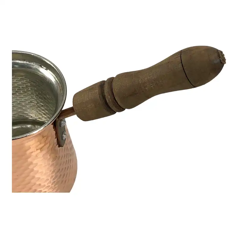 قهوه جوش مسی مدل دسته چوبی