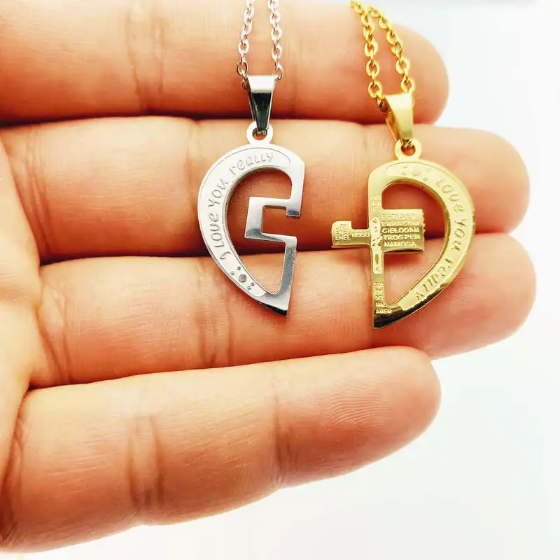 گردنبند ست طرح قلب مدل 276GAMZ مجموعه 2 عددی