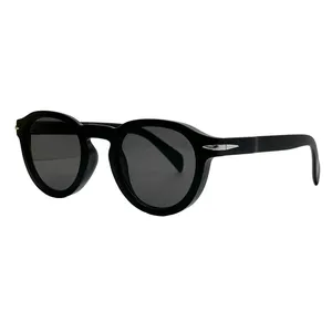 عینک آفتابی مدل گرد دسته کائوچو کد BK-BLK