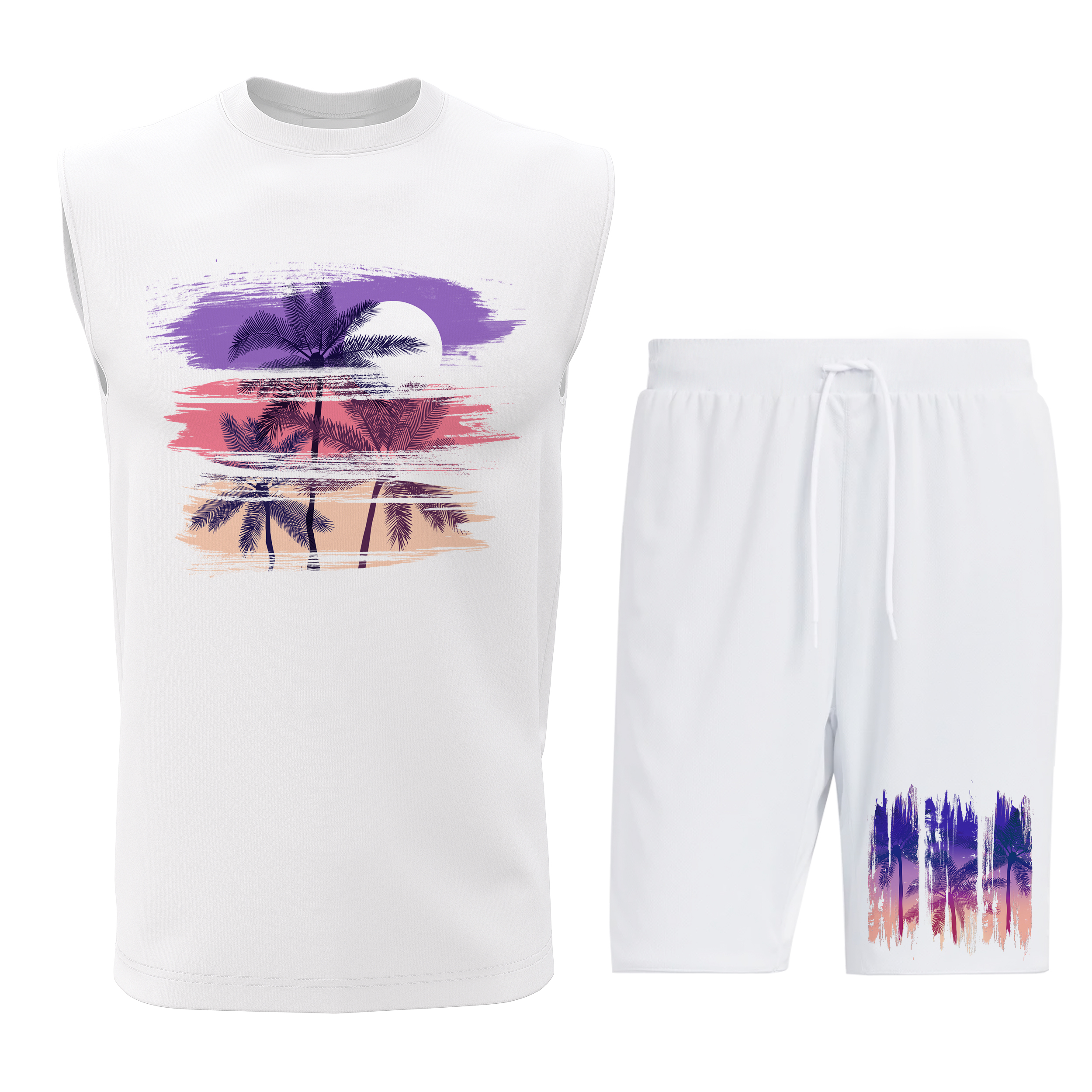 ست تاپ و شلوارک مردانه مدل B067W