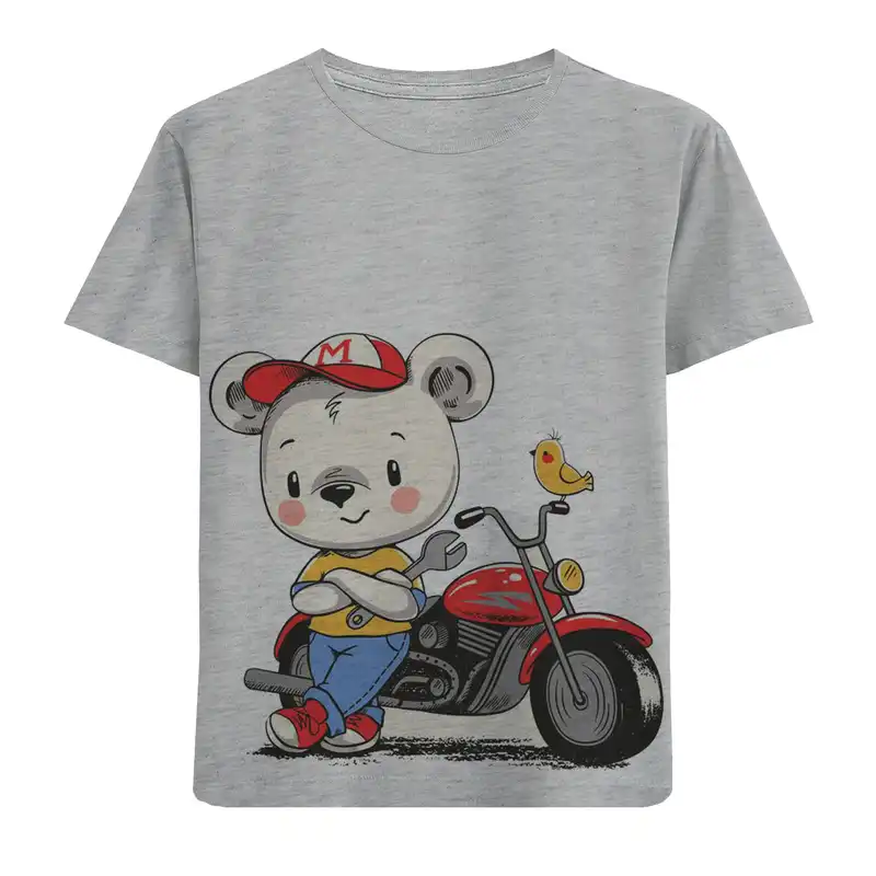 تی شرت بچگانه مدل خرس و موتور M28