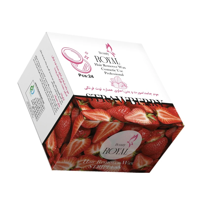 وکس موبر بیوتی رویال مدل سکه ای توت فرنگی وزن 500 گرم بسته 24 عددی