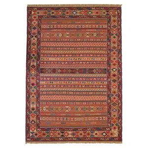 گلیم دستباف دو متری طرح سوزنی کد 635