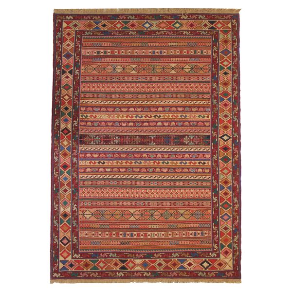 گلیم دستباف دو متری طرح سوزنی کد 635