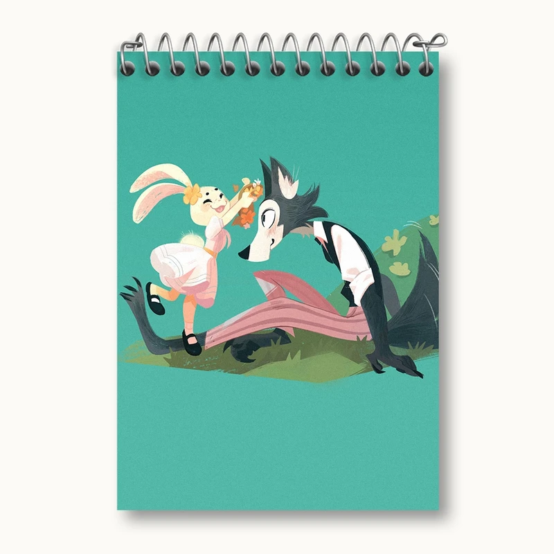 دفتر یادداشت 50 برگ خندالو مدل لگوشی و هارو انیمه بیستارز کد 33465