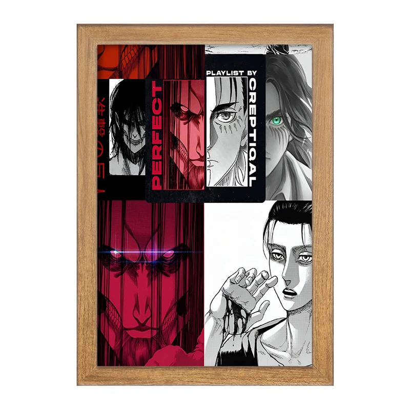 تابلو خندالو مدل انیمه اتک آن تایتان کد F4736