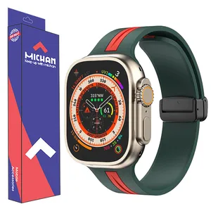 بند میچان مدل مگنتی Magnetic-2CC مناسب برای اپل واچ سری سایز /42/44/45/46/49 میلی متری