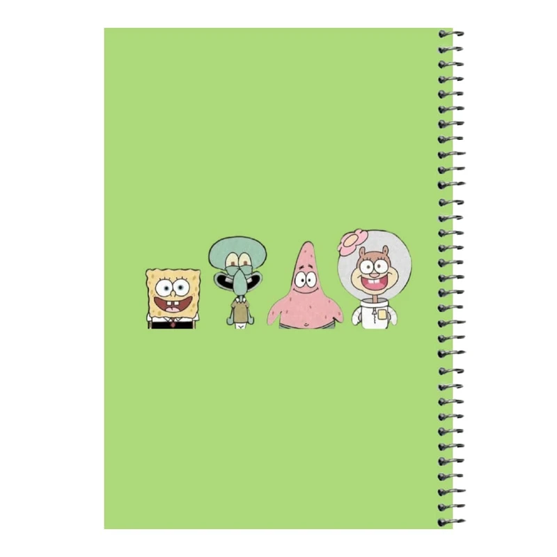 دفتر مشق 80 برگ اس جی مدل باب اسفنجی و دوستان کد۱  