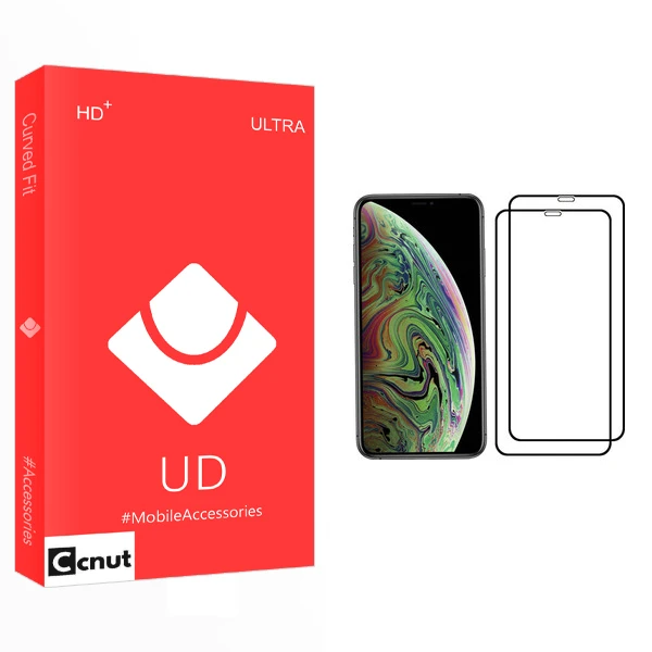 محافظ صفحه نمایش کوکونات مدل UD Glass مناسب برای گوشی موبایل اپل iPhone XS بسته دو عددی