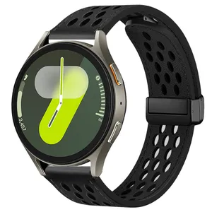 sprig Nk Leather magnet strap suitable For Samsung Galaxy Watch 3 size 41mm / Galaxy Watch 4 40mm / watch 4 42mm / watch 4 44mm / watch 4 46mm