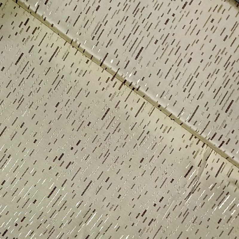 پارچه لباس عرض 1.5 متر مدل ژاکارد ابریشم  رنگ کرم