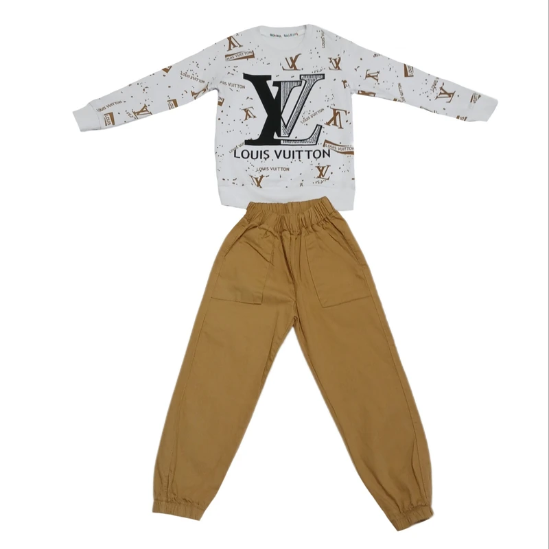 ست سویشرت و شلوار دخترانه مدل 5055