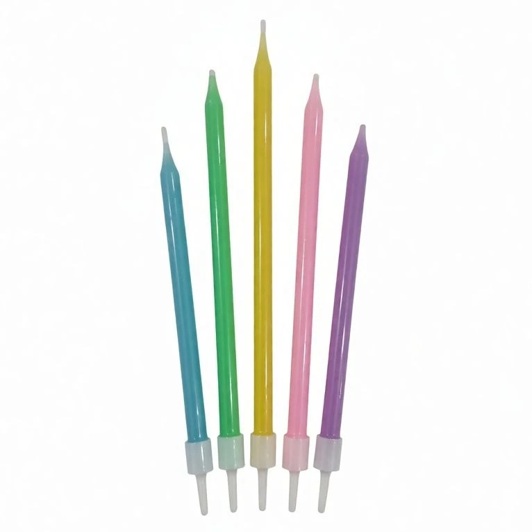 شمع تولد مدل تاپ کندل کد 950 زمان اتمام ۱۵ دقیقه بسته ۵ عددی