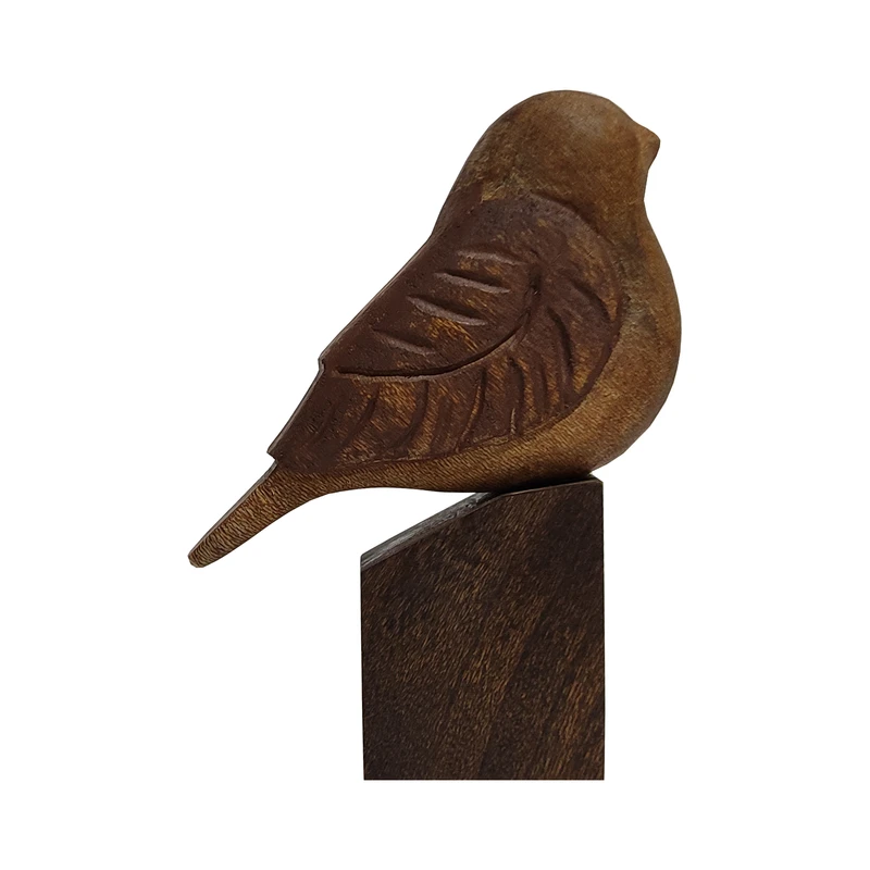 مجسمه چوبی طرح گنجشگ تنها مدل 40122