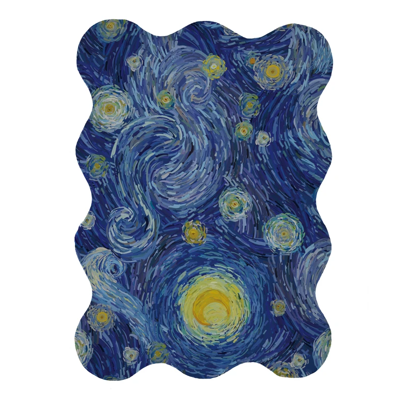 پادری مدل دالبر طرح آبرنگی کد 9194 سایز 80x110 سانتی متر 