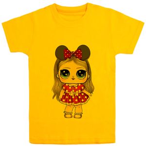 نقد و بررسی تی شرت آستین کوتاه دخترانه مدل دخترک D129 رنگ زرد توسط خریداران