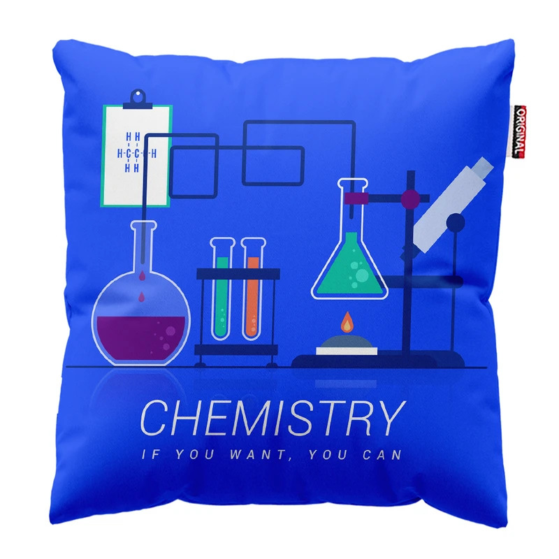 کوسن پاد آفرین مدل شیمی آزمایشگاه شیمیدان مهندس شیمی کد PK301892 سایز 30*30 سانتی متر