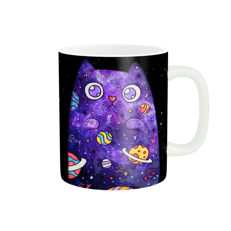 ماگ طرح گربه کهکشانی کد 476