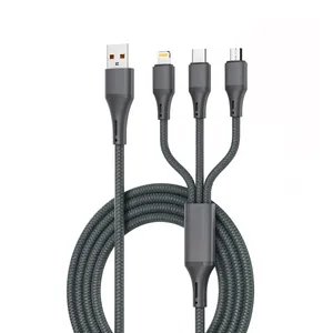 LDNIO 3-in-1 USB to USB-C / Micro USB / Lightning Cable LC97U, 1.2m
