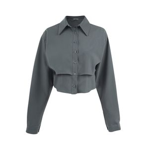 شومیز آستین بلند زنانه سرژه مدل 207354 رنگ آبی