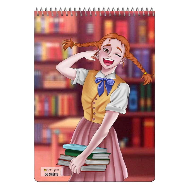 دفتر نقاشی 50 برگ سیمی کارنیکا طرح بابا لنگ دراز Daddy Long Legs کد 37990