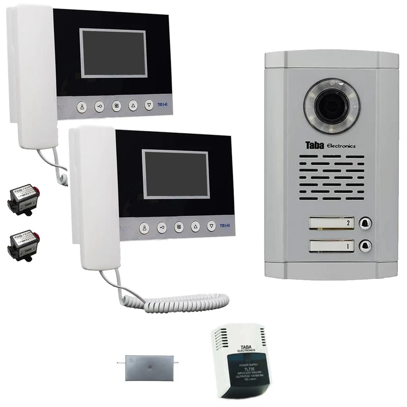 مجموعه دربازکن تصویری تابا مدل 5.43/1860 دو طبقه به همراه محافظ ولتاژ مانیتور
