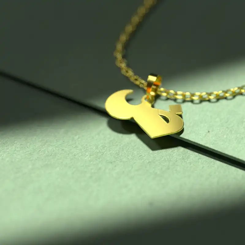 گردنبند طلا 18 عیار زنانه مدوپد مدل حرف ض کد I3-1-1274