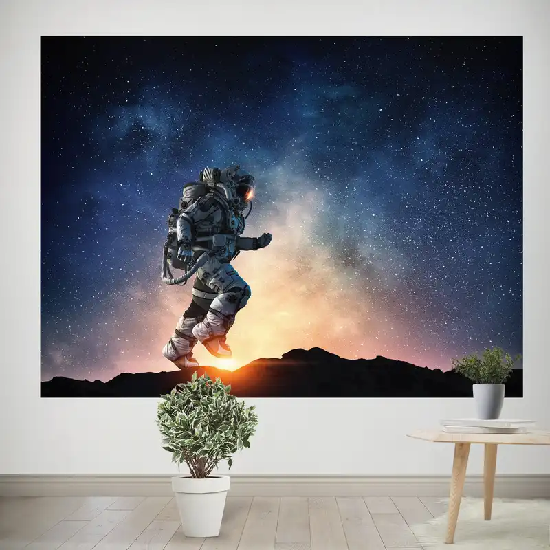 پوستر پارچه ای طرح تپستری فضانورد کد 0035