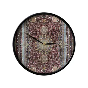 ساعت دیواری مدوپد طرح فرش قم ترنج گلدانی مدل C-Ghom090
