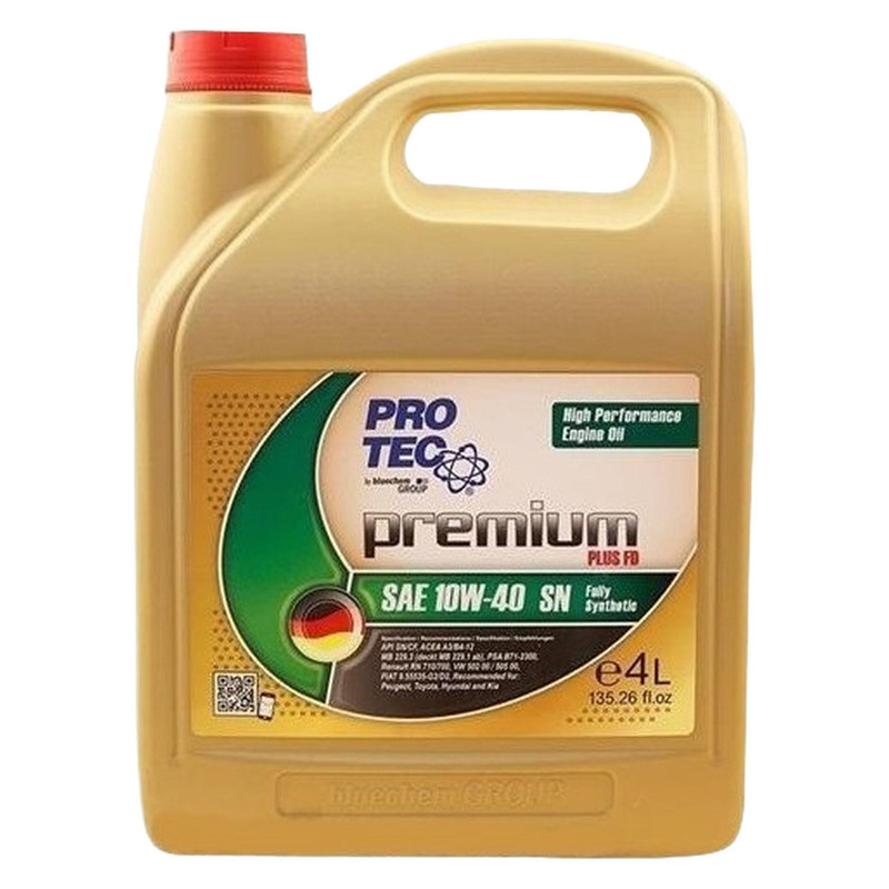روغن موتور پروتک مدل 10W40 SN فول سینتتیک حجم چهار لیتر
