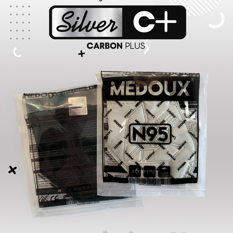 ماسک تنفسی مداکس مدل ان95  کد Carbon Plus مجموعه 12 عددی
