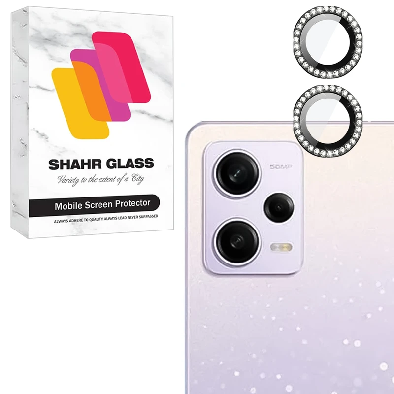 محافظ لنز دوربین شیشه‌ای شهر گلس مدل NRIS20 مناسب برای گوشی موبایل شیائومی Redmi Note 12 Pro 5G / Redmi Note 12 Pro Plus 5G
