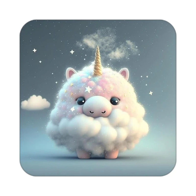 زیر لیوانی کاکتی طرح اسب تک شاخ و یونیکورن مدل mp30087