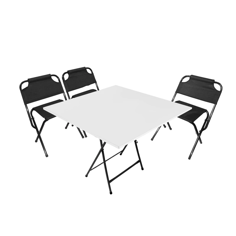 میز و صندلی سفری میزیمو مدل برزنتی پشتدار کد 8683 مجموعه 4 عددی