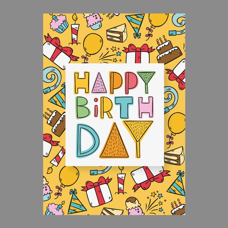 کارت پستال مدل تبریک تولد کد LA-C1053