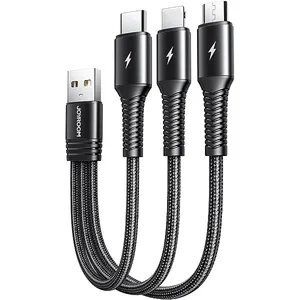 کابل تبدیل USB به MicroUSB/ USB-C / لایتنینگ جوی روم مدل S-1230G4 طول 1.2 متر